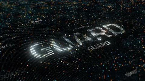 Computer theme word made of random dots 스톡 일러스트