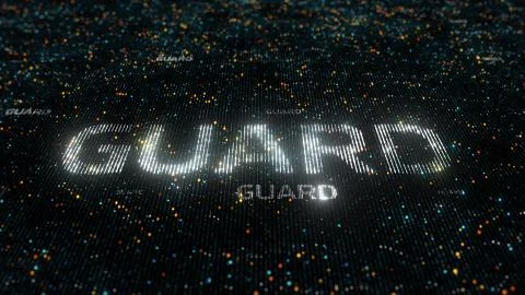 Computer theme word made of random dots Stock Illustration