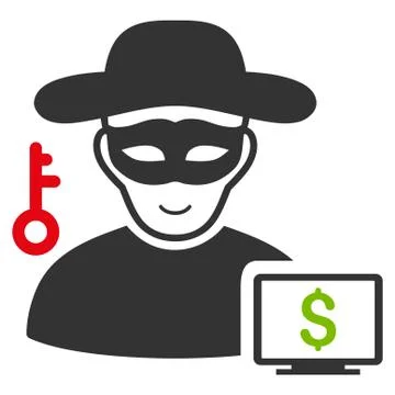 Computer Thief Icon Illustrazione stock