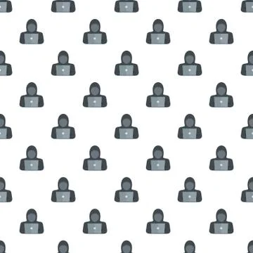 Computer thief pattern seamless vector Illustrazione stock