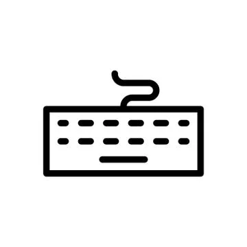 Computer thin line icon 스톡 일러스트