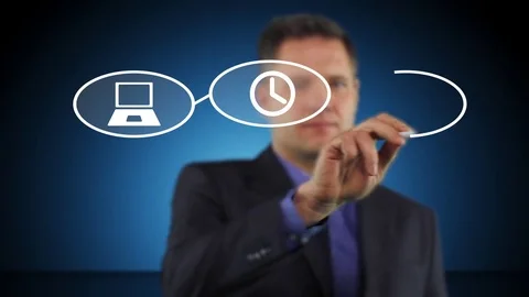 Computer, Time And Finance Input Lead To Success Stock-Footage 72485446