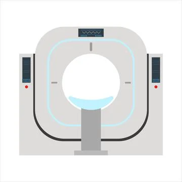Computer tomograph for detecting internal damage isolated on a white Stock Illustration