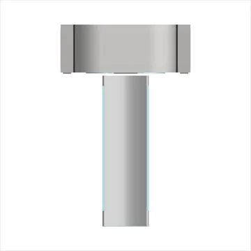 Computer tomograph for detecting internal damage isolated on white Stock Illustration