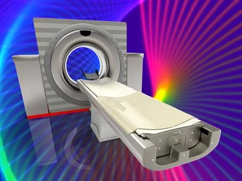 Computer tomographic scanner 3d illustration Illustrazione stock