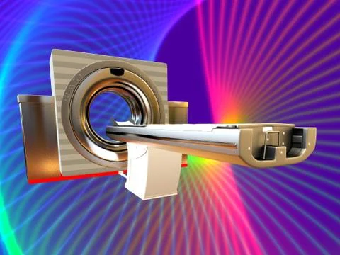 Computer tomographic scanner 3d illustration Stock Illustration