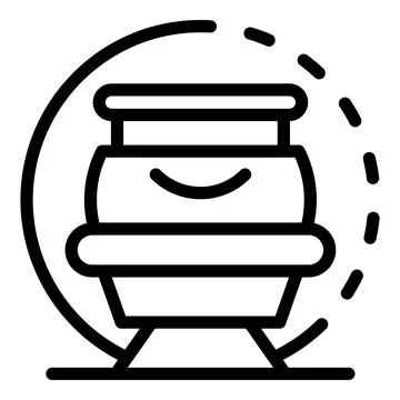 Computer tomography icon, outline style Stock Illustration