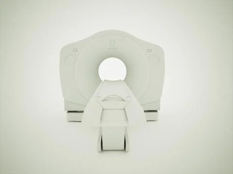 Computer tomography medical system on front view Stock Illustration
