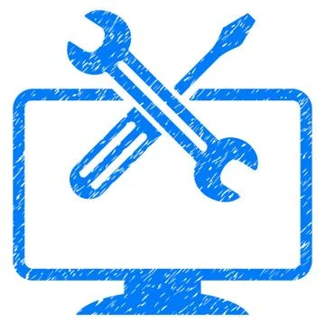 Computer Tools Grainy Texture Icon Illustrazione stock