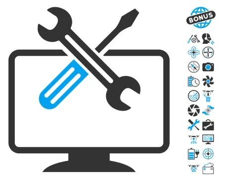 Computer Tools Icon With Copter Tools Bonus イラスト素材