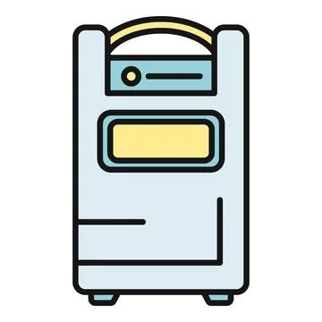 Computer tower case illustrating modern desktop technology Illustrazione stock