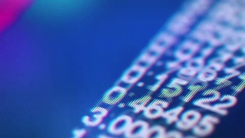 Computer trader abstract number exchange business digital selling on backgrounds Stock Footage 336593910