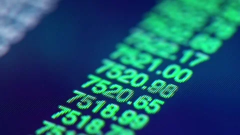 Computer trader abstract number exchange business digital selling on backgrounds Stock Footage 336594083