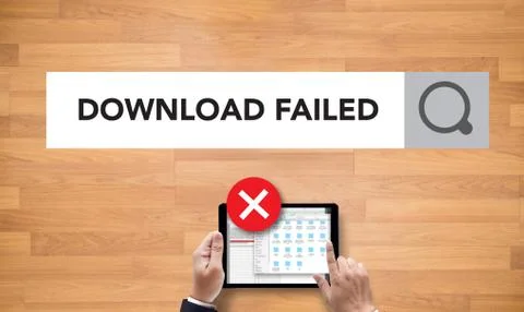Computer Transfer  Download Failed Data Stop Loss Transfer Netwo Stock Photos