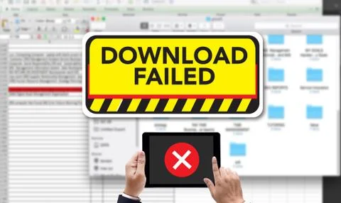 Computer Transfer  Download Failed Data Stop Loss Transfer Netwo Stock Photos