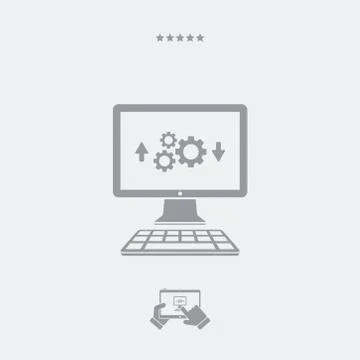 Computer transfer settings icon Stockillustratie