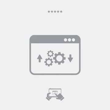 Computer transfer settings icon Stock Illustration