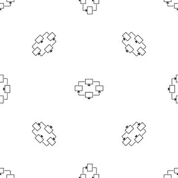 Computer transmission information pattern seamless black Stock Illustration