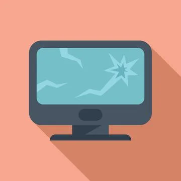 Computer trash icon flat vector. Waste rubbish Illustrazione stock