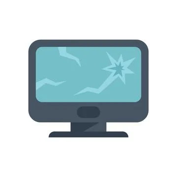 Computer trash icon flat vector. Waste rubbish Stock Illustration