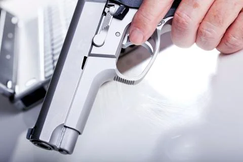 Computer trigger finger Stock Photos