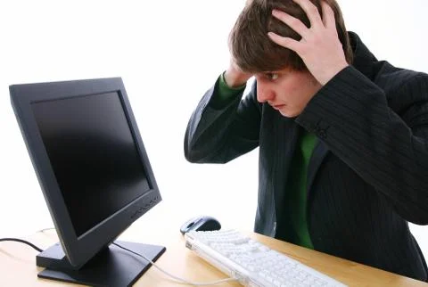 Computer trouble Stock Photos