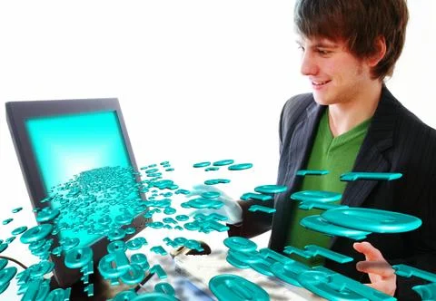 Computer trouble Stock Photos