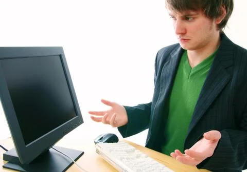 Computer trouble Stock Photos