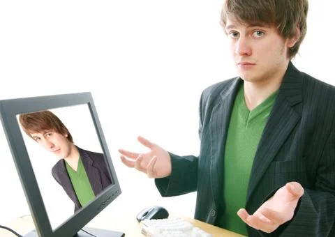 Computer trouble Stock Photos