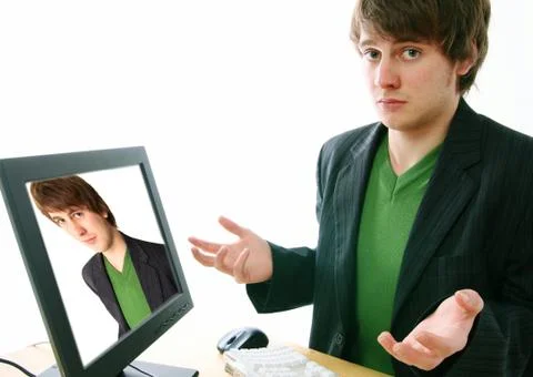 Computer trouble Stock Photos