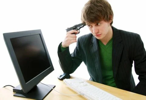 Computer trouble Stock Photos