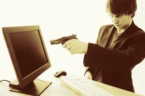 Computer trouble Stock Photos