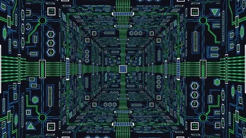 Computer Tunnel Loop Stock-Footage 82430225