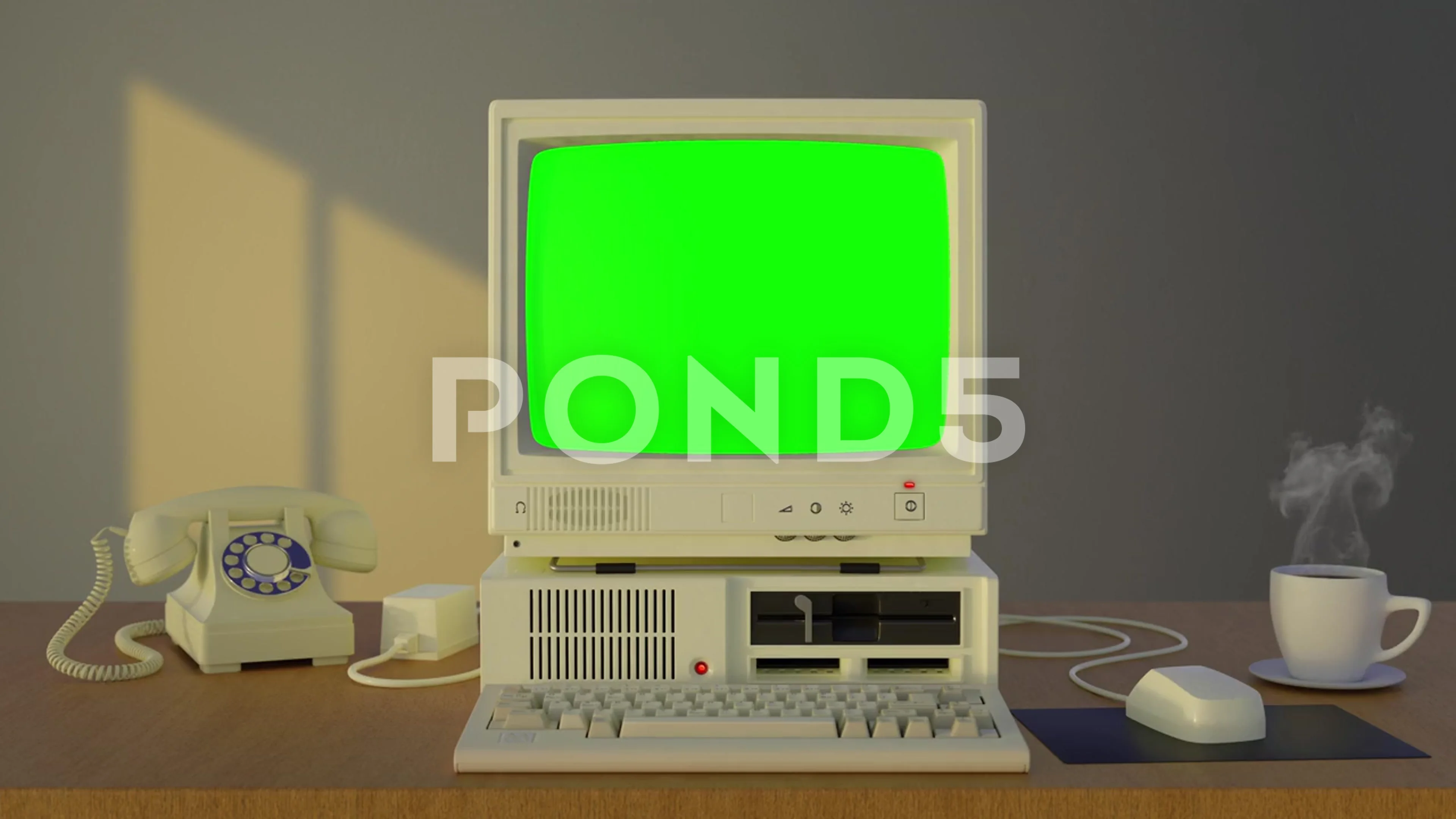 old fashioned computer screen