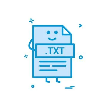 Computer txt file format type icon vector design 스톡 일러스트