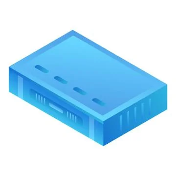 Computer unit icon, isometric style Stock Illustration