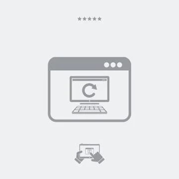 Computer updates icon Stock Illustration