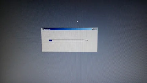 Computer upload status bar that starts going backwards Stock Footage 78228196