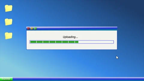 Computer Uploading File Bar Desktop 4K UHD Stock Footage 299962337