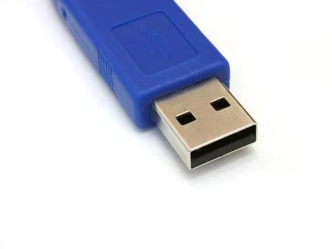 Computer usb cable Computer usb cable isolated data on white background Co... Stock Photos