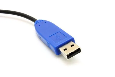 Computer usb cable Computer usb cable isolated data on white background Co... Foto stock