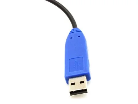 Computer usb cable Computer usb cable isolated data on white background Co... Foto stock