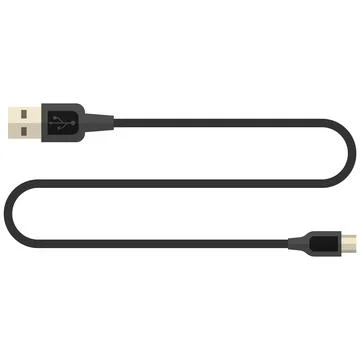 Computer usb or hdmi cable vector isolated on white Stockillustratie