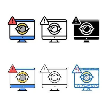 Computer user edition spy color icon vector Stock-Illustration