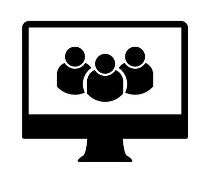 Computer user group icon illustration Stock Illustration