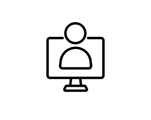 Computer User icon with free bonus graphic icons. Vector illustration style i イラスト素材