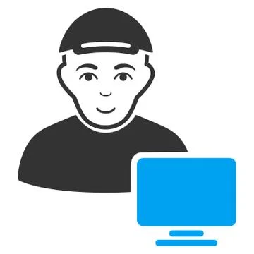 Computer User Icon Ilustração Stock