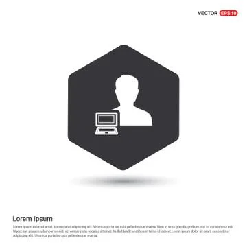 Computer User Icon Illustrazione stock