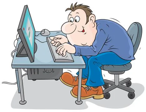 Computer user Stock Illustration