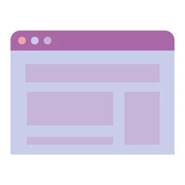 Computer User Interface icon, Web Browser window, cartoon style. Trendy mod.. Stock Illustration